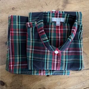 J. Crew Stewart Tartan Plaid Pajama 2pc Set Women’s Size Medium 100% Cotton